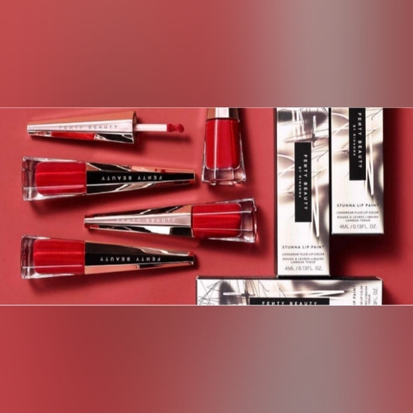 Fenty Beauty Gloss Bomb Heat in Hot Cherry 01 & Beauty Stunna Paint Uncensored - Picture 6 of 6